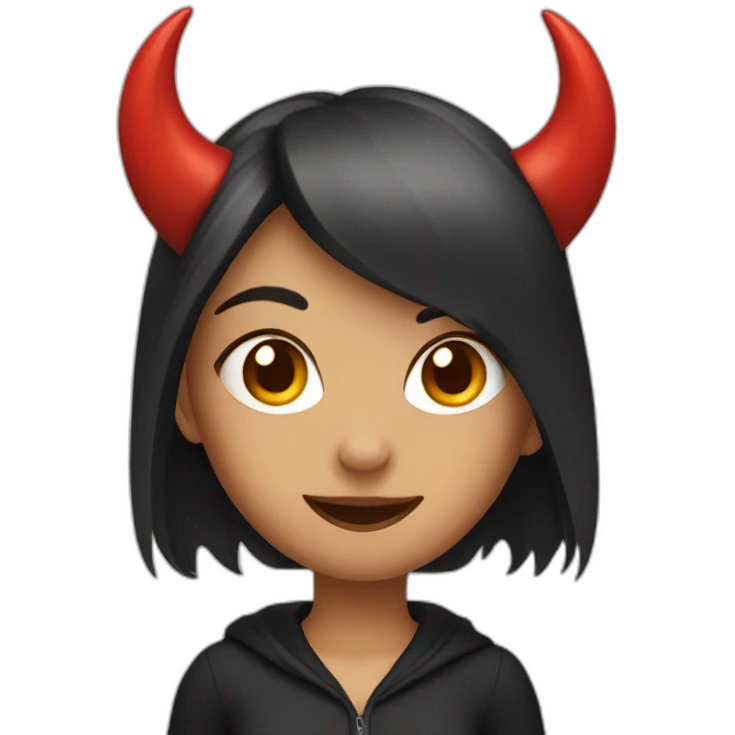girl with devil horns emoji