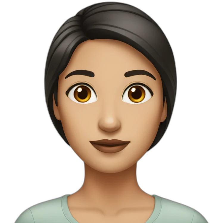 woman-straight-dark-hair-hazel-eyes emoji