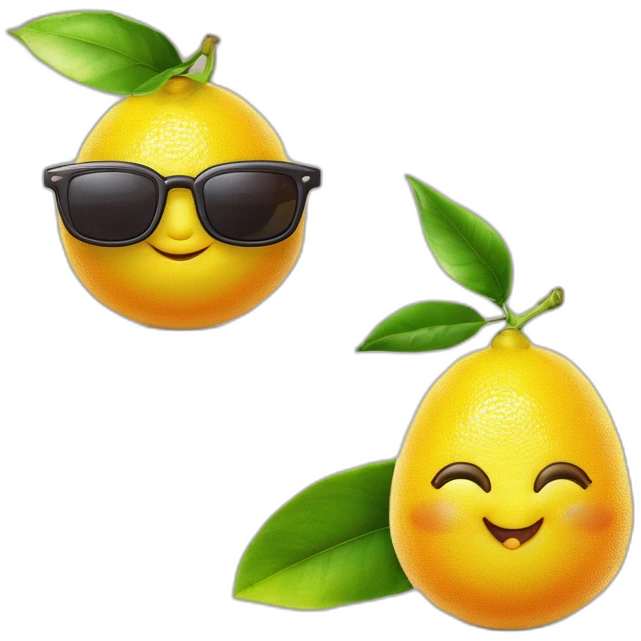 Citron qui porte des lunettes de soleil  emoji