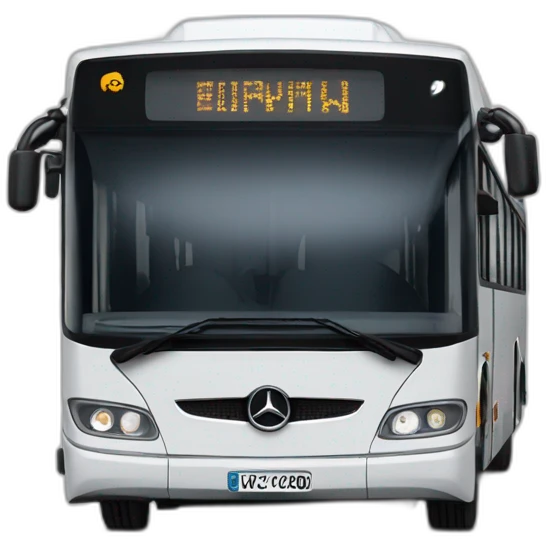 Bus Mercedes citaro sur route emoji