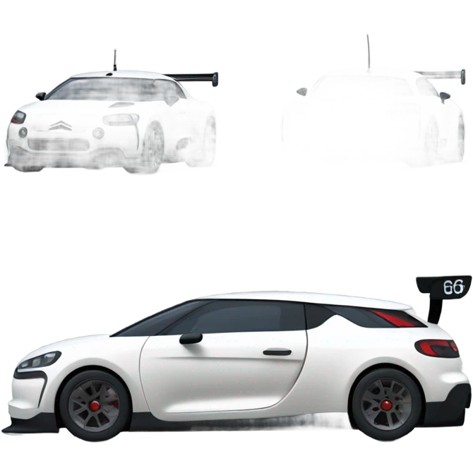 White Citroen GT race car  emoji