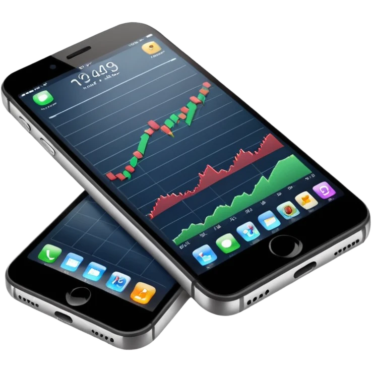 Iphone trading charts emoji