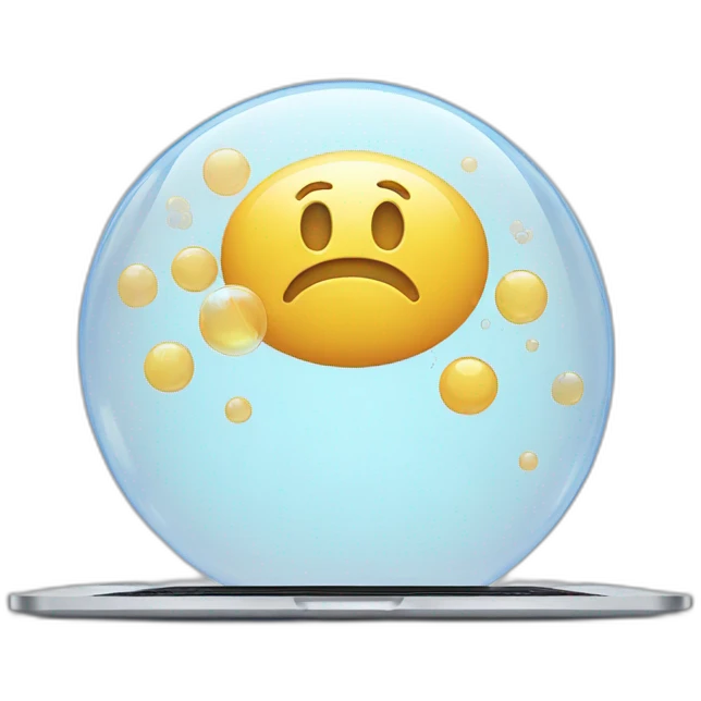 macbook m2 inside a bubble emoji