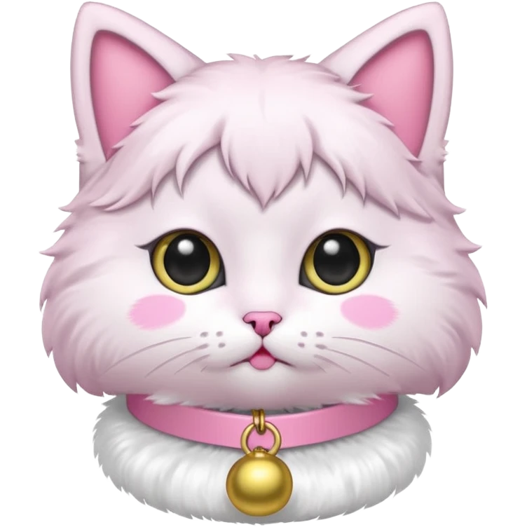neko with bell pink coller emoji