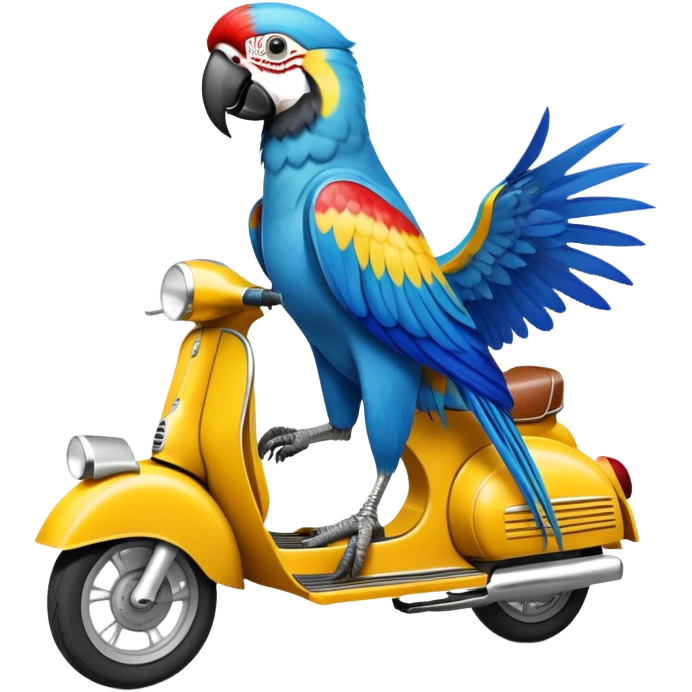 Macaw on vespa emoji