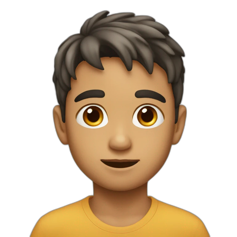 Niño con aretes niño moreno emoji