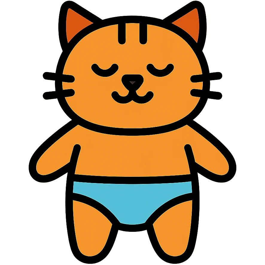 cat in underwear emoji