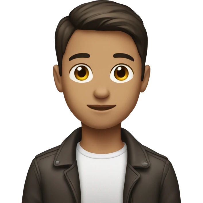 brunette boy with short cut  emoji