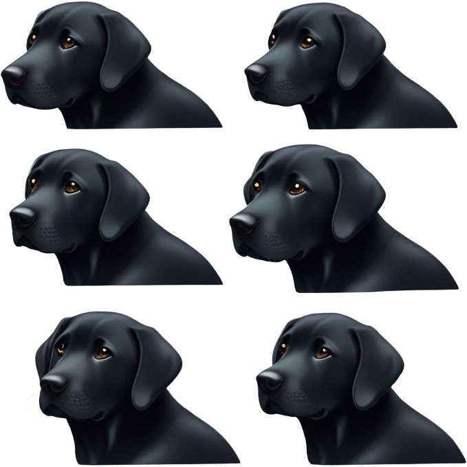 Black lab sleeping emoji