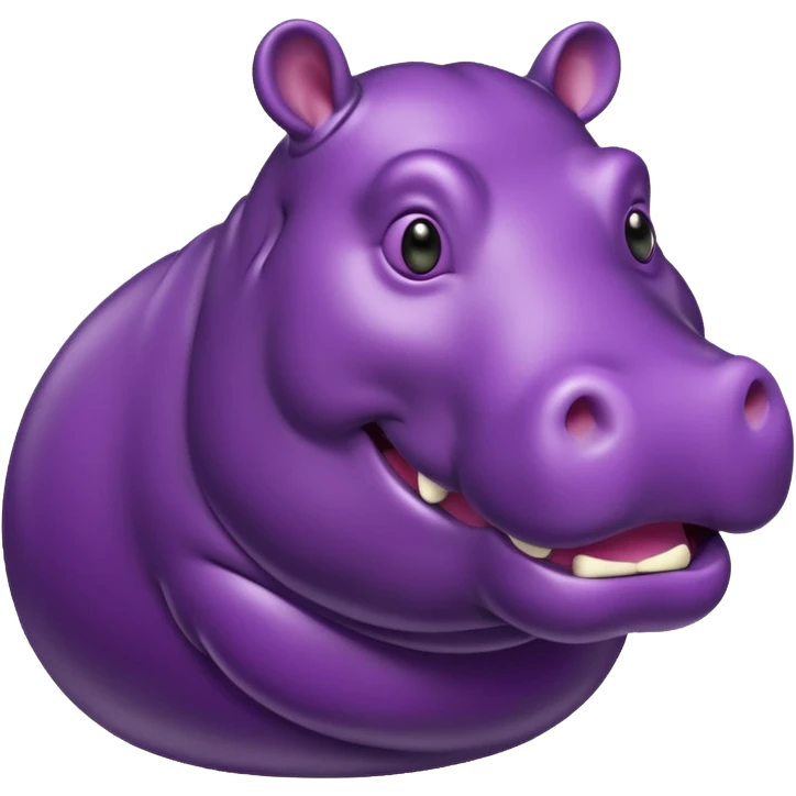 A hippo made of eggplant emoji
