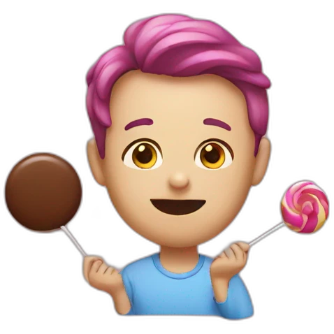 people eating candy emoji