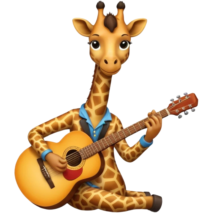 une giraffe musicienne emoji