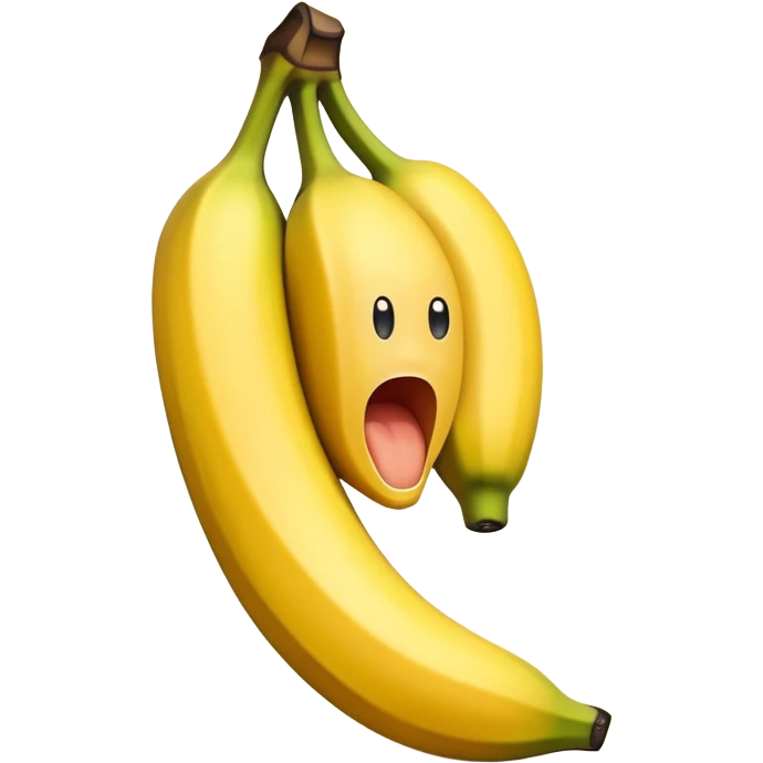 Une bananes dans une bouche emoji