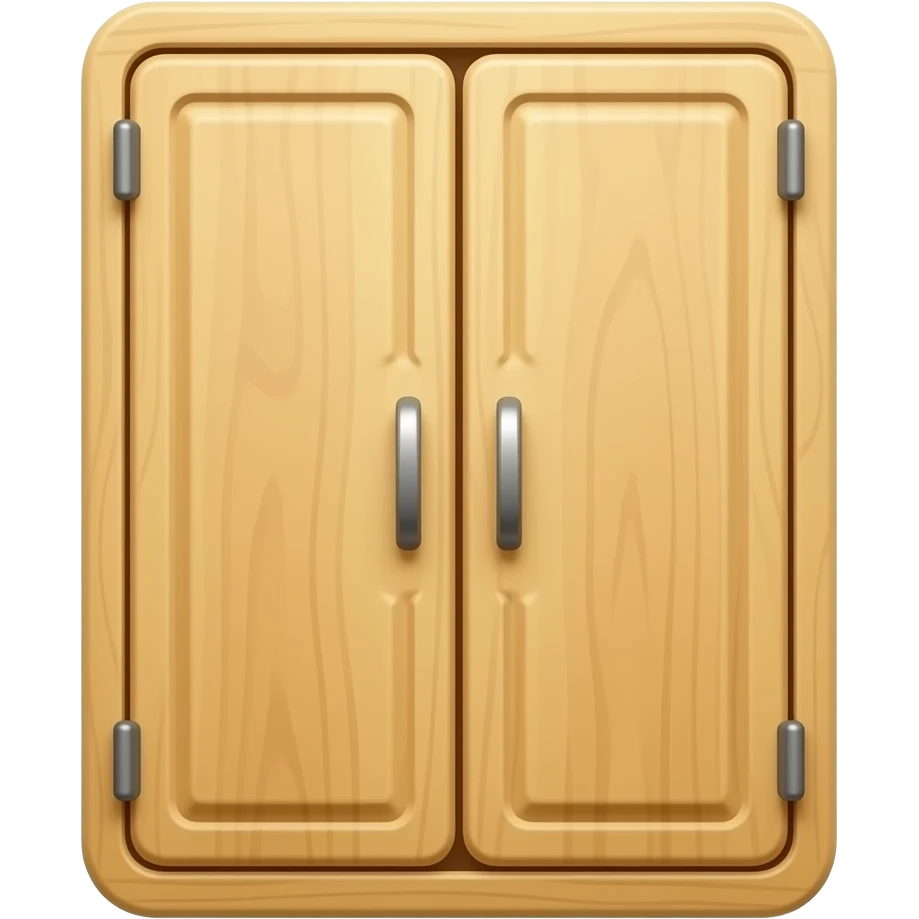 wardrobe logo light wood color emoji