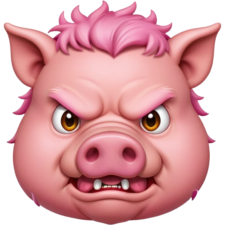 Angry pig emoji