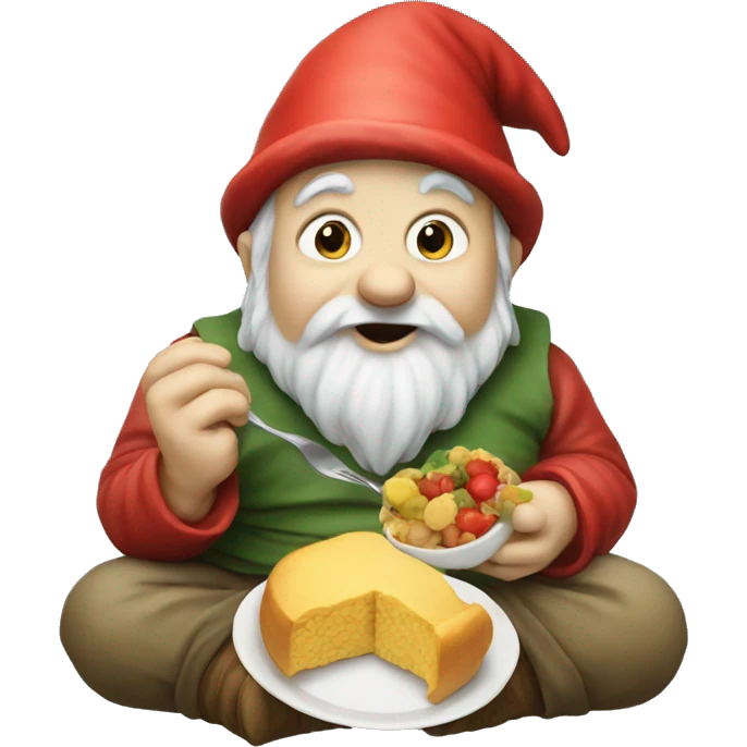 Gnome eating emoji
