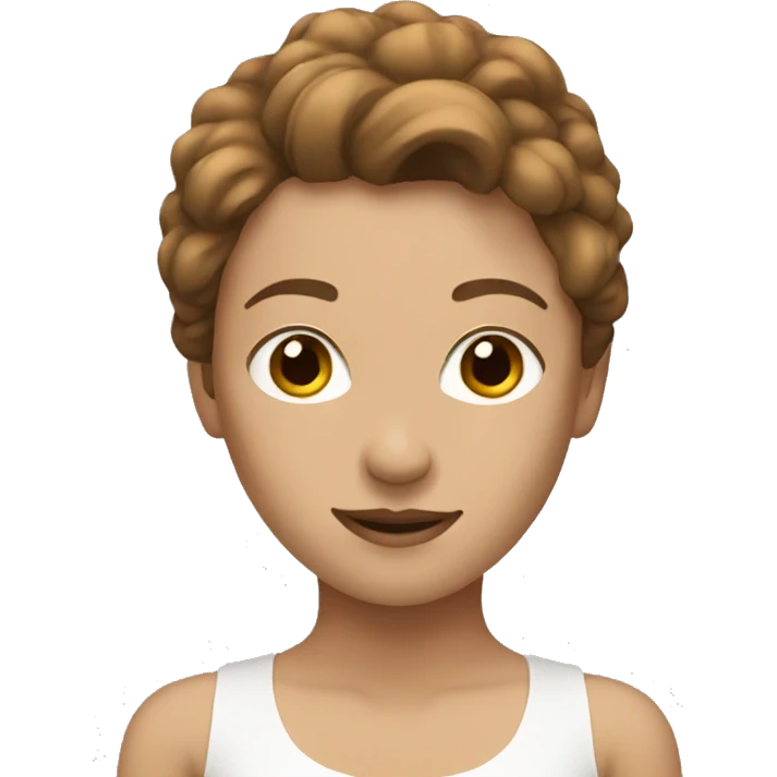 white dancer with brown hair emoji