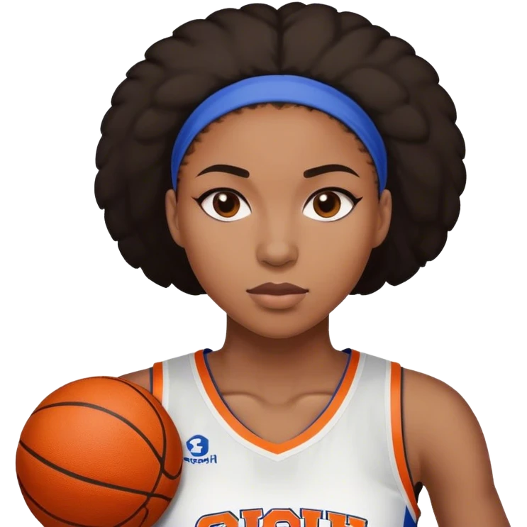 Female black basketball player with #3 SU jersey  emoji