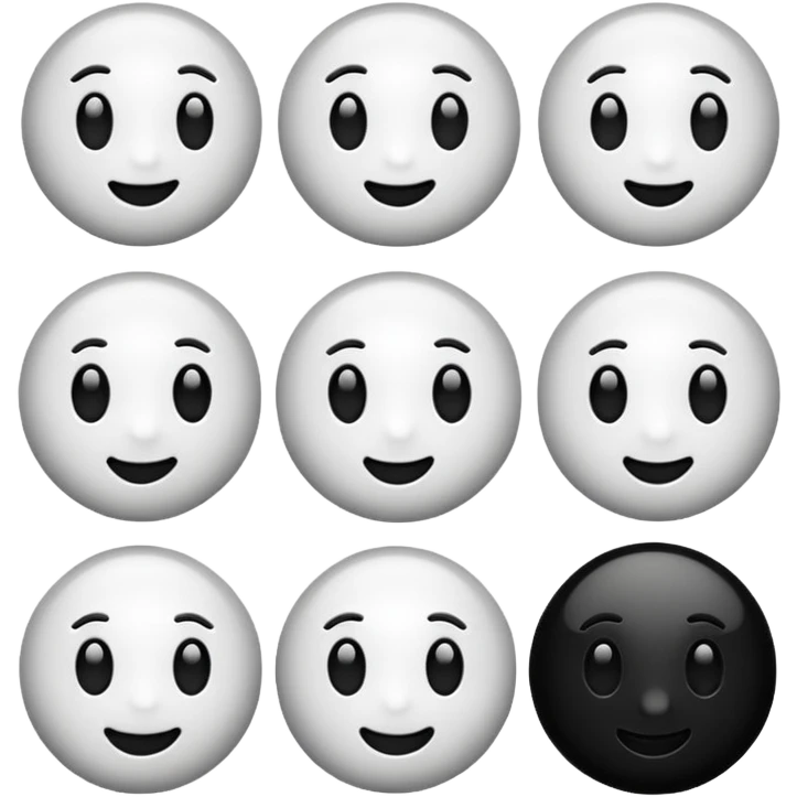Aesthetic black and white emoji emoji