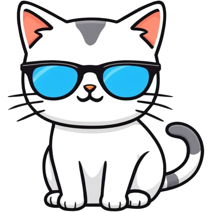 Cat with sunglasses emoji
