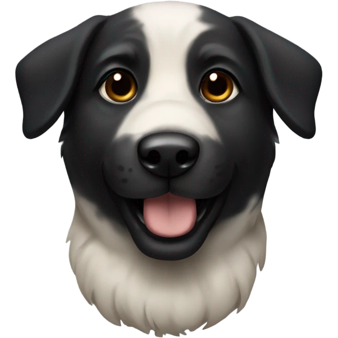 Shepherd dog with all black face  emoji