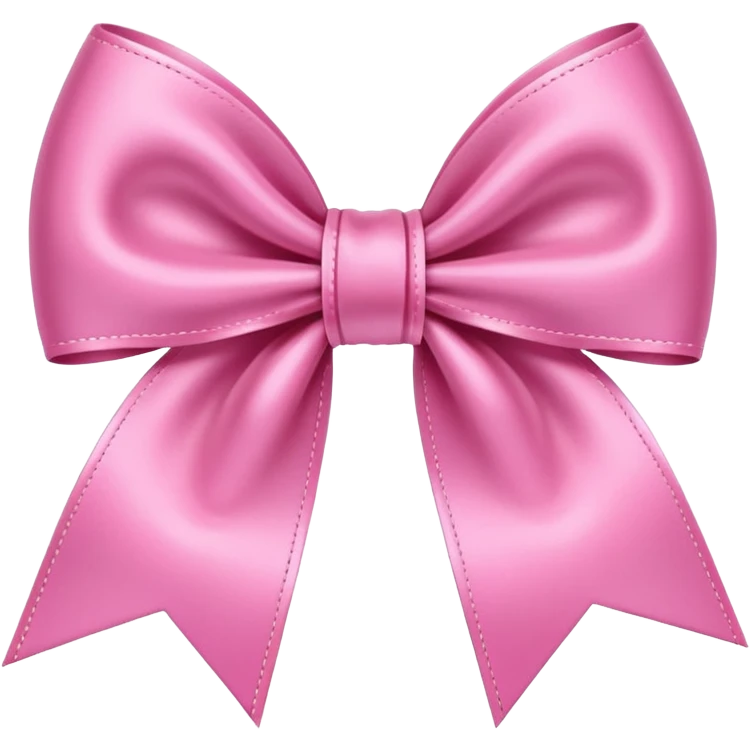 cute pink ribbon bow for hair emoji
