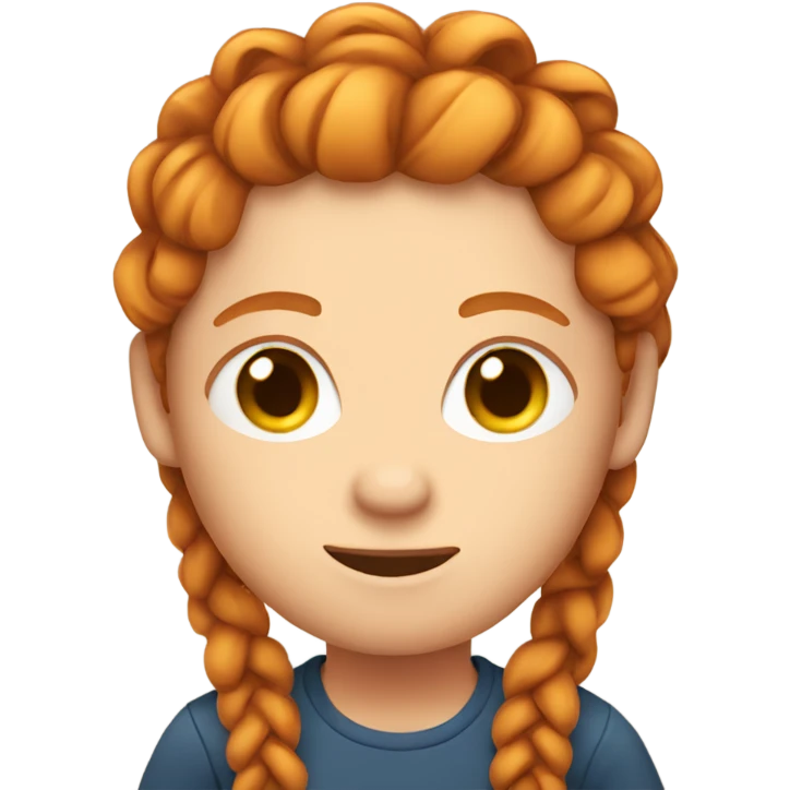 ginger with braids emoji