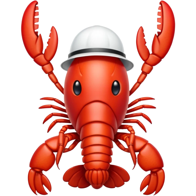 Lobster with propeller hat emoji