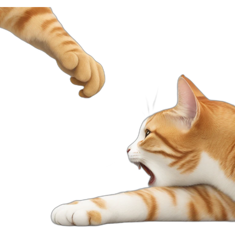 cat tapping other cat on the nose with its paw emoji