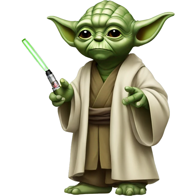 yoda with electronic cigarette emoji