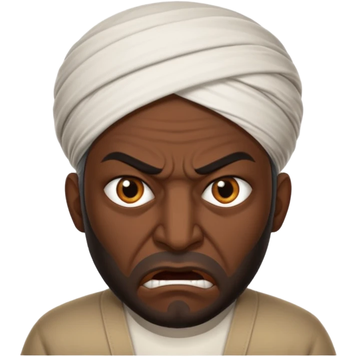 in profile, angry Iranian emoji