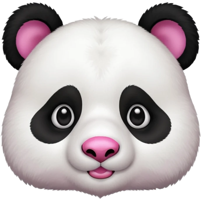 Cute innocent look of a panda emoji