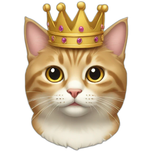 cat with crown hat emoji