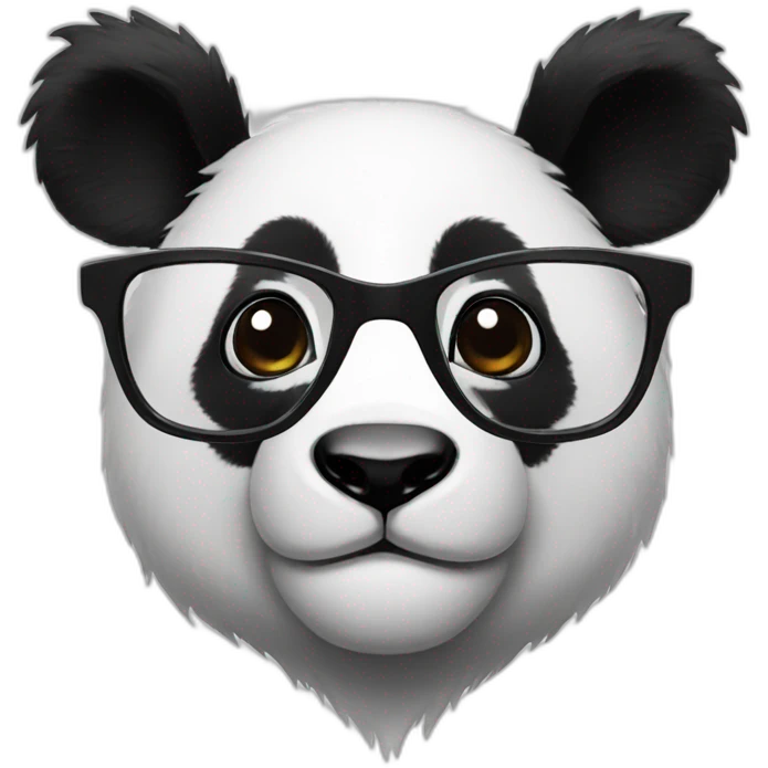 Panda with glasses emoji