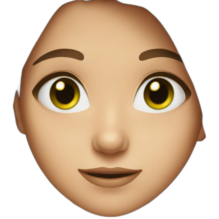 Girl with green eyes and brown hair emoji