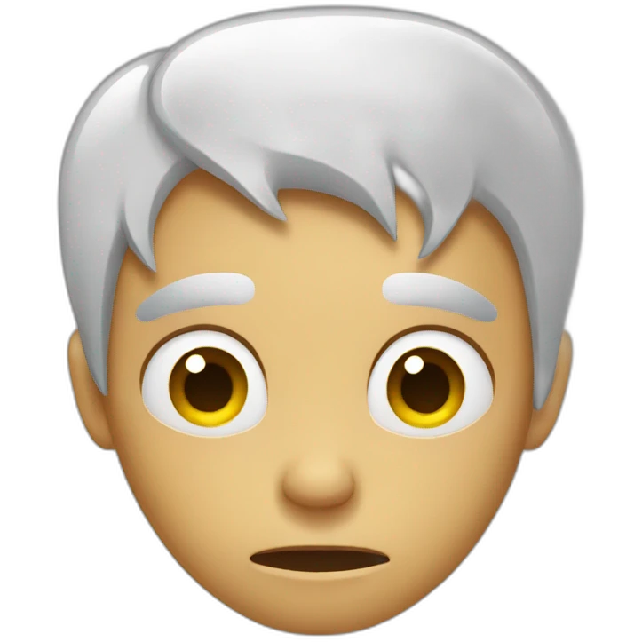 He feels a headache and holds his head emoji