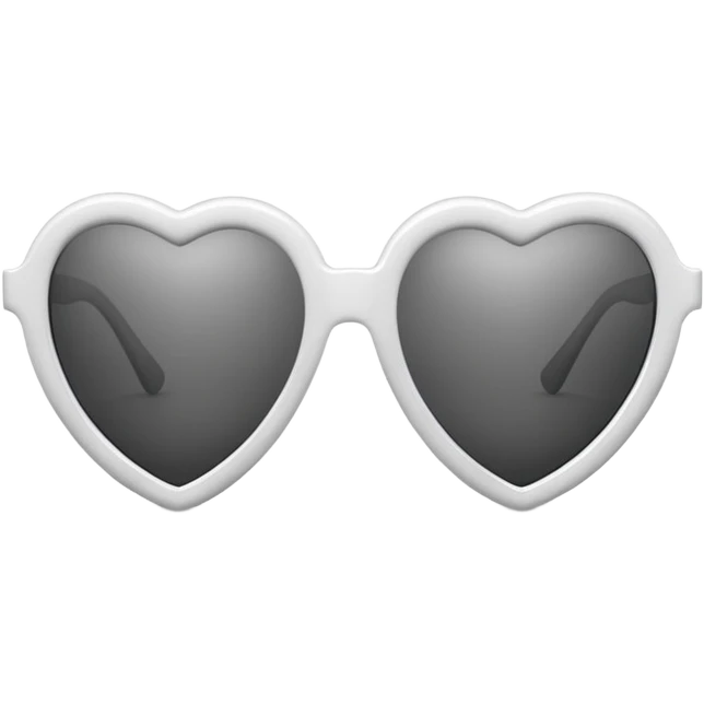 White heart shaped sunglasses emoji