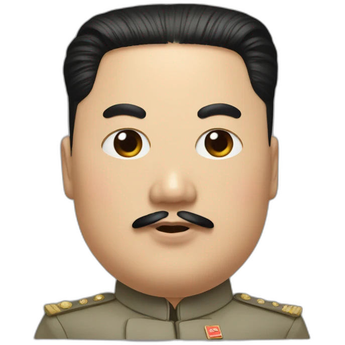 kim jong un with a moustache, dictator emoji