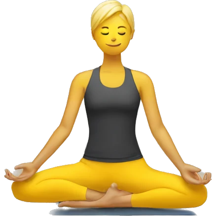yellow person doing yoga emoji