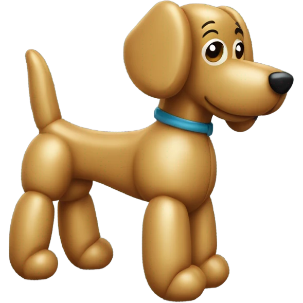 Simple classic balloon dog emoji