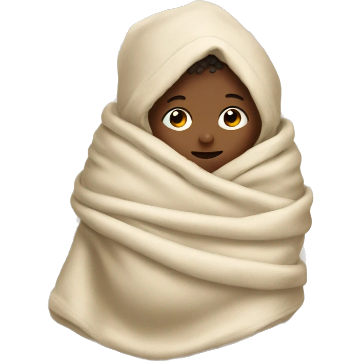 Newborn baby boy wrapped in a blanket  emoji