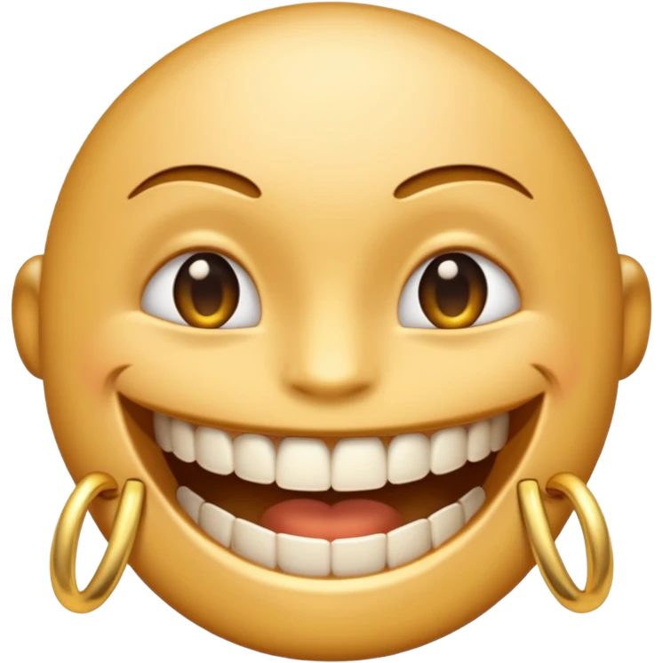An emoji checking it's grillz emoji