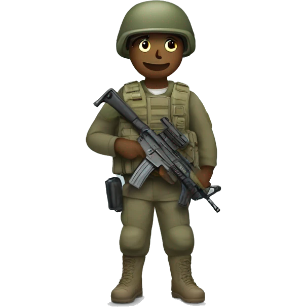 Armed forces with smg emoji