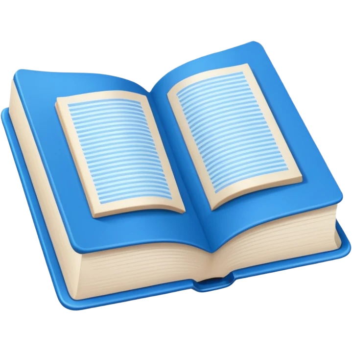 Opened book blue emoji