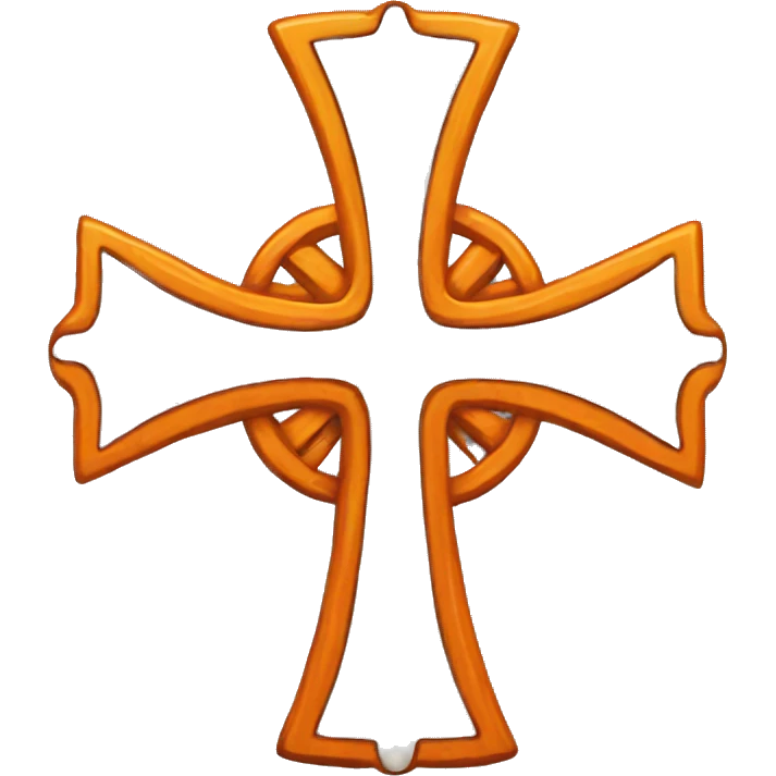 gothic cross orange emoji