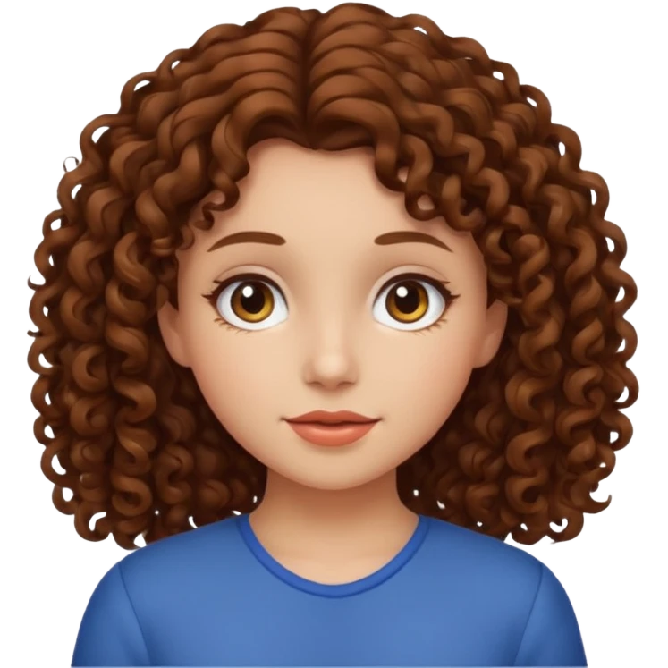 brown hair girl curly emoji