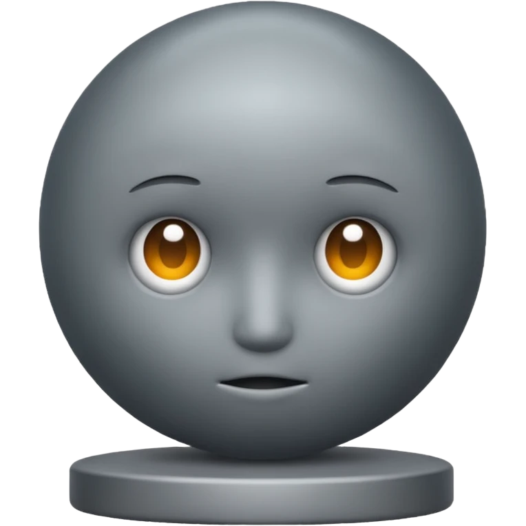 The figure  gray big shpere head with cylindrical  body  emoji