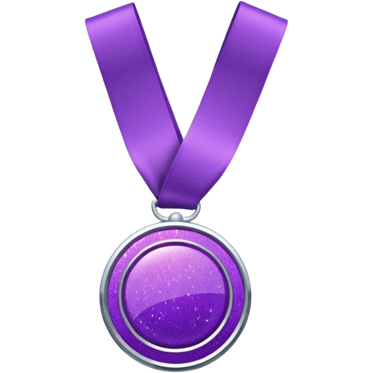 Purple Glitter medal of help emoji