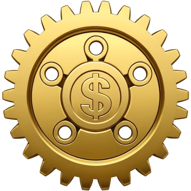 gear with dollar sign emoji