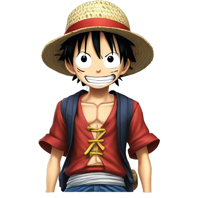 monkey d luffy sorprendido version manga emoji